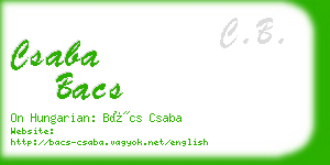 csaba bacs business card